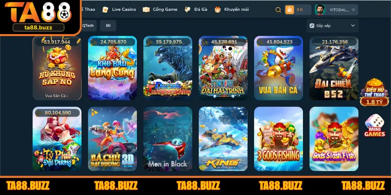 Giới thiệu tổng quan về tựa game bắn cá online tại TA88 online